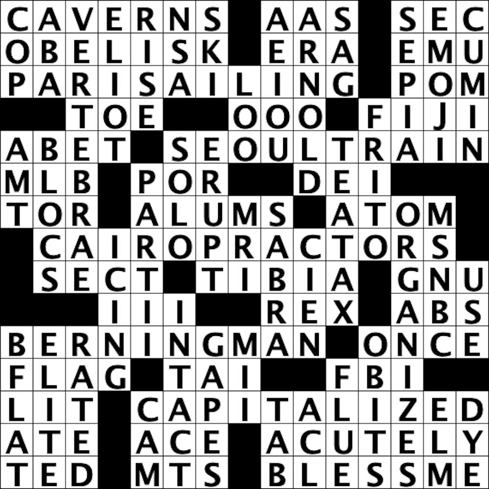 capitalised word crossword clue