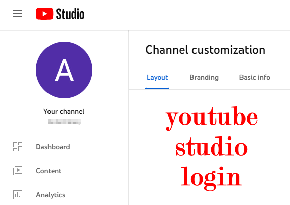 YouTube Studio Login