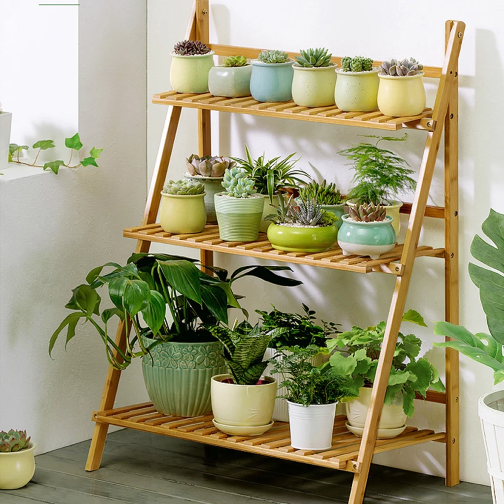 indoor plant shelf stand